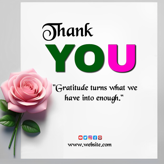 Plantilla de Pastel White Background Joyful Thank You Instagram Post ...