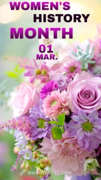 Pastel Women's History Month  Instagram Story Instagram-verhaal template