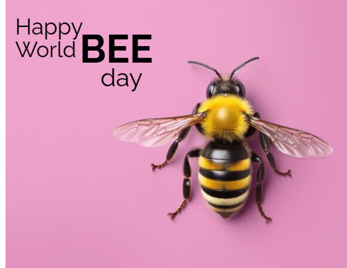Pastel World Bee Day Flyer (us Letter) template