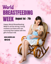 Pastel World Breastfeeding Week  Instagram Portrait template