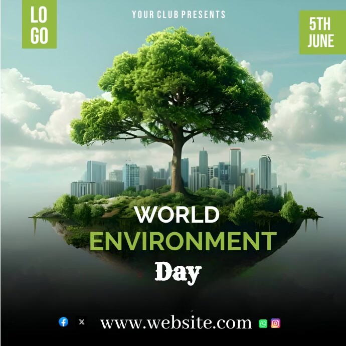 Pastel World Environment Day Instagram Post Template | PosterMyWall