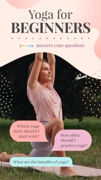 Pastel Yoga Instagram Story Video template