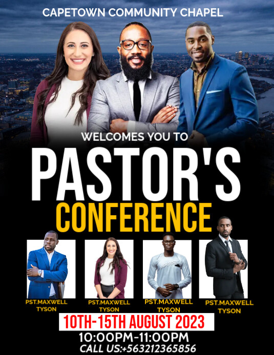 pastor's conference flyer poster template
