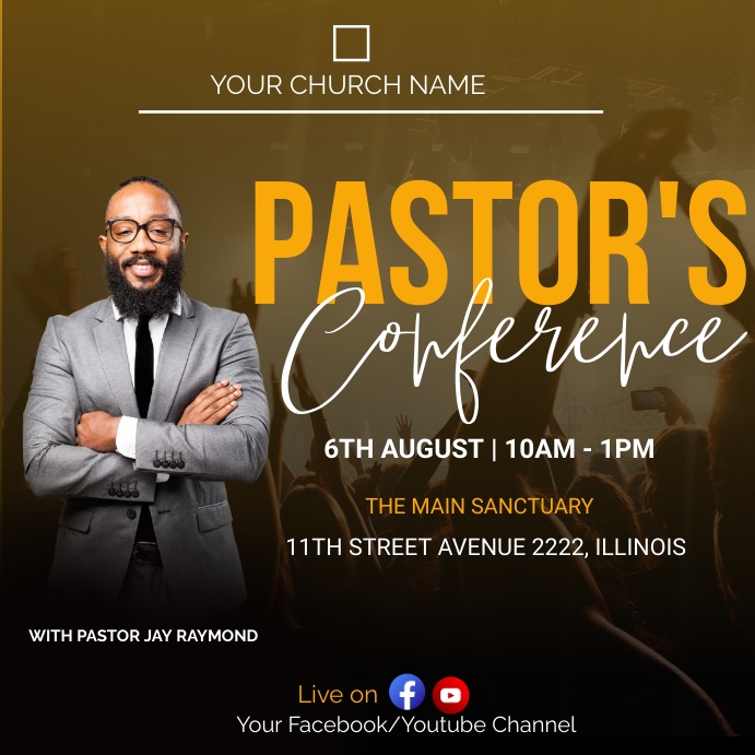 PASTOR'S CONFERENCE POSTER Message Instagram template