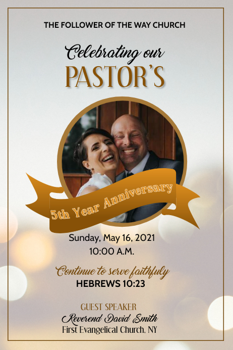 Pastor's Appreciation Poster template
