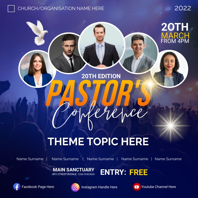 pastor's conference flyer Template PosterMyWall