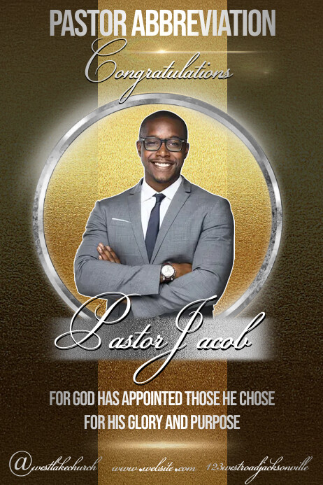 PASTOR ABBREVIATION POSTER TEMPLATE | PosterMyWall