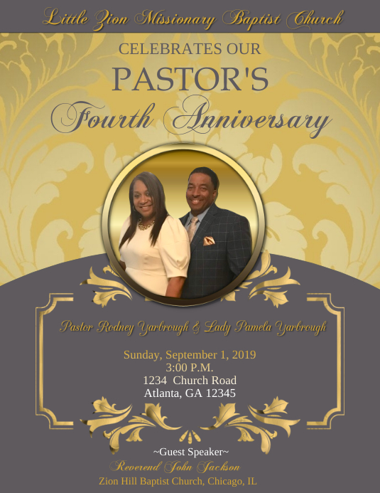 Pastor Anniversary Template PosterMyWall
