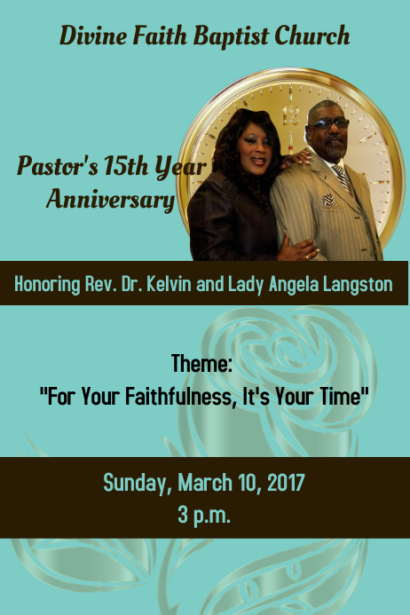 Pastor Anniversary Template | PosterMyWall