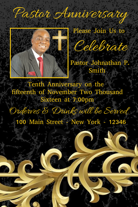 Pastor Anniversary Template PosterMyWall