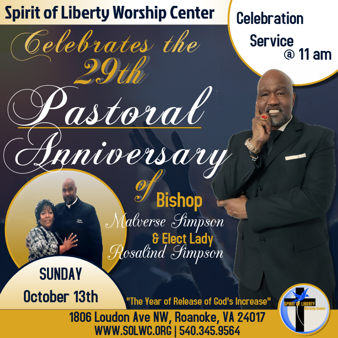 Pastor Anniversary Service Message Instagram template