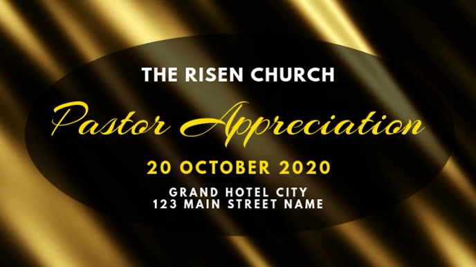Sjabloon Pastor Appreciation Announcement Postermywall