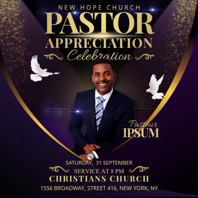Pastor Appreciation Church Square (1:1) template
