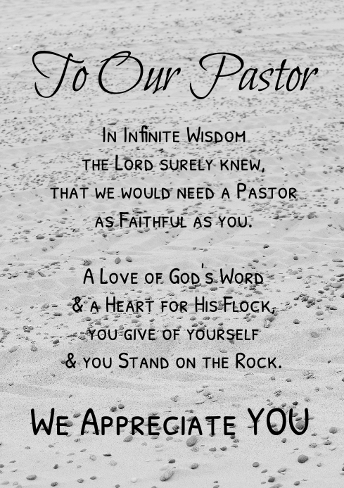 Pastor Appreciation Template | PosterMyWall