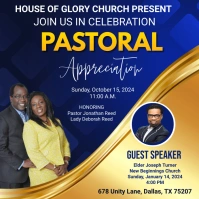 Pastor Appreciation Flyer Instagram na Post template