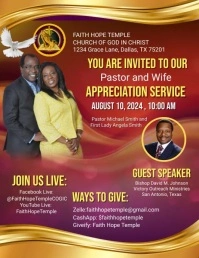 Pastor Appreciation Flyer template