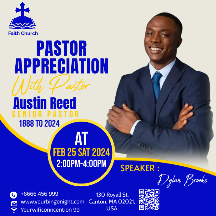 Pastor Appreciation Flyer Template PosterMyWall