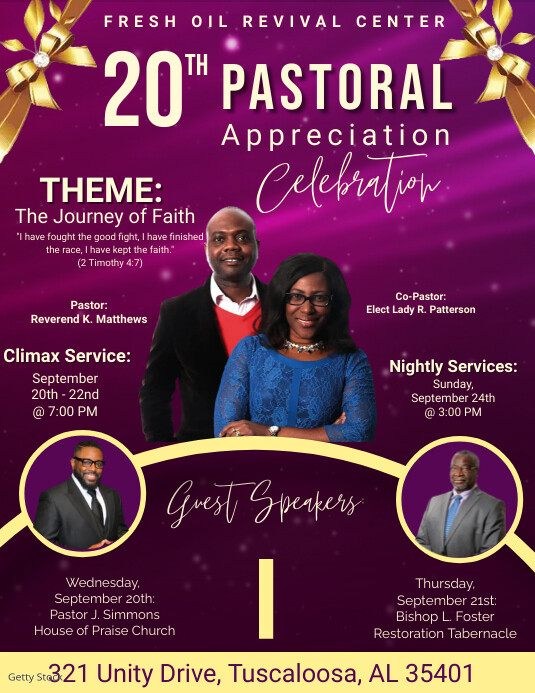 Modèle Pastor Appreciation Flyer PosterMyWall
