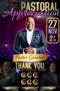 PASTOR APPRECIATION INSTAGRAM template Poster