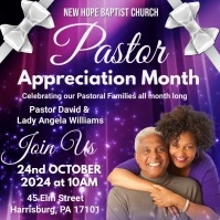 Pastor Appreciation Month Flyer Instagram Post template