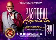 pastor appreciation service Postcard template