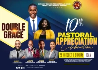 pastor appreciation service Postcard template
