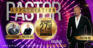 Black Pastor Appreciation Event Obraz udostępniany na Facebooku Template