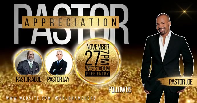 pastor appreciation SOCIAL MEDIA GRAPHICS Ibinahaging Larawan sa Facebook template