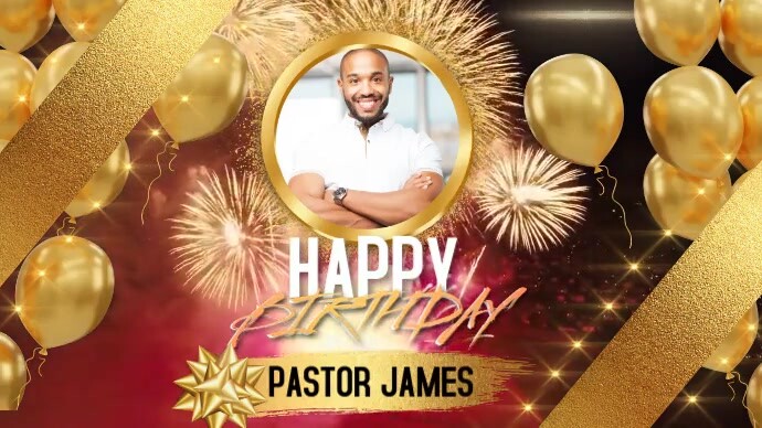PASTOR BIRTHDAY CELEBRATION DESIGN TEMPLATE Twitter 帖子