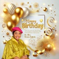Pastor Birthday Church Flyer Message Instagram template