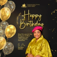 Pastor Birthday Church Flyer Instagram Plasing template