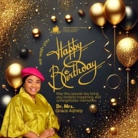 Pastor Birthday Church Flyer Instagram Post template