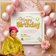 Pastor Birthday Church Flyer Message Instagram template