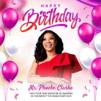 pastor birthday church flyer Instagram Post template