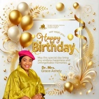 Pastor Birthday Church Flyer Publicação no Instagram template