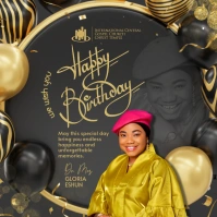 Pastor Birthday Church Flyer Instagram Plasing template