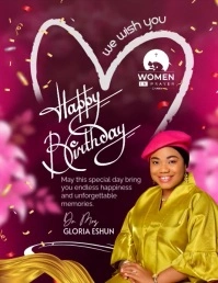 pastor birthday church flyer template