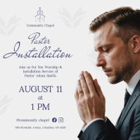 Pastor Installation Square Image Instagram-Beitrag template