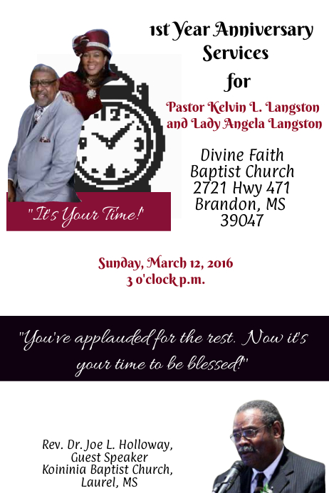 Pastor's Anniversary Poster template