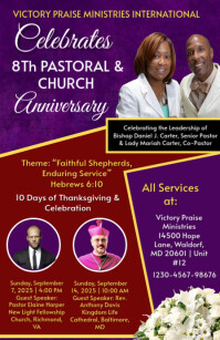 Pastoral & Church Anniversary Tabloid template