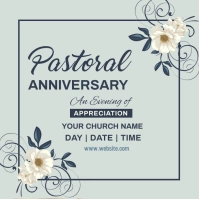 pastoral anniversary, pastor anniversary Publicación de Instagram template