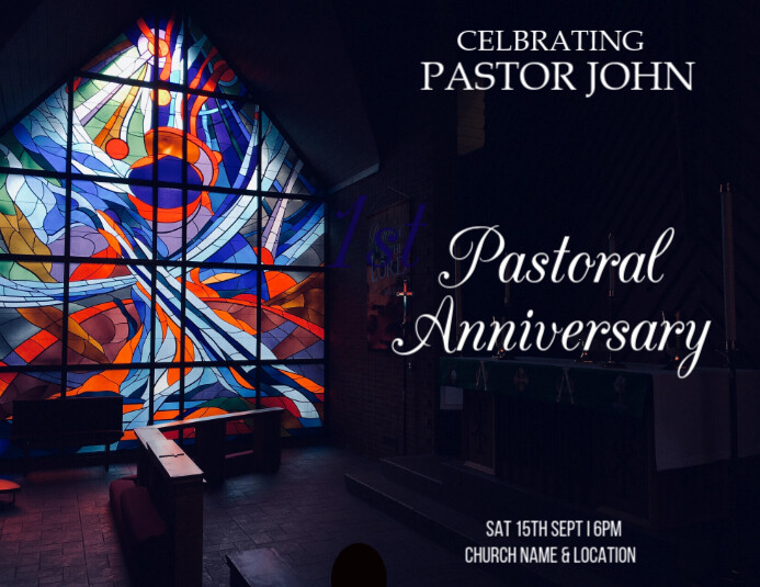 pastoral anniversary (6) Ulotka (US Letter) template