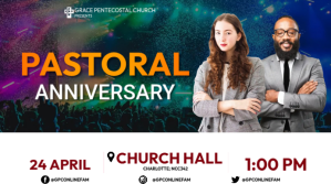 pastoral anniversary Præsentation (16:9) template