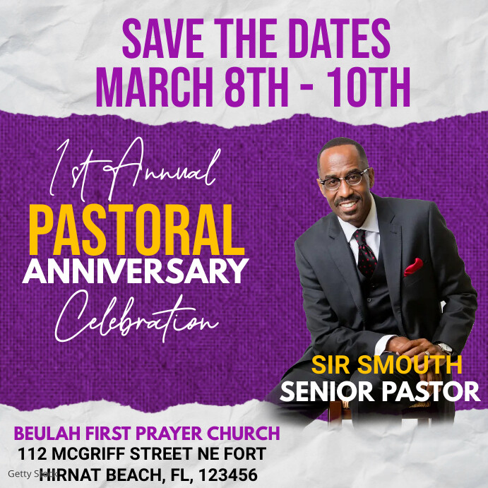 Pastoral Anniversary Template