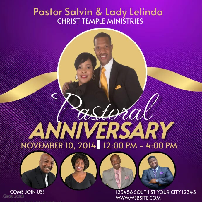 Pastoral ANNIVERSARY Post Instagram template