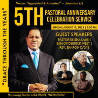 Pastoral Anniversary Flyer Instagram Plasing template