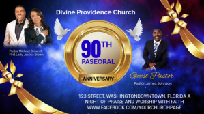Pastoral Anniversary flyers Publicación de Twitter template