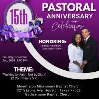 Pastoral Anniversary flyers Instagram Post template