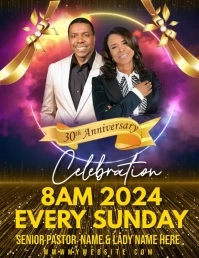 Pastoral Anniversary flyers template