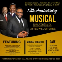 Pastoral Anniversary flyers Instagram Post template